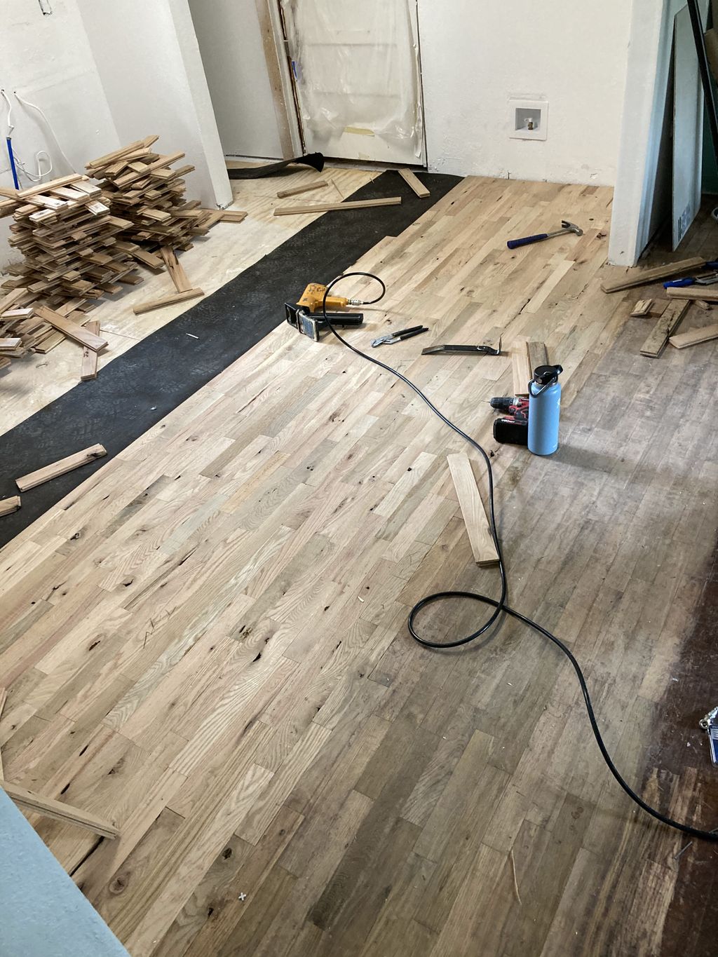 Hardwood floor install
