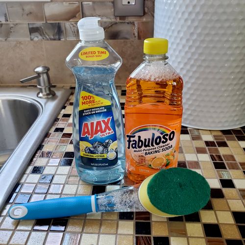 Ajax charcoal & citrus degreaser dish soap + Fabul