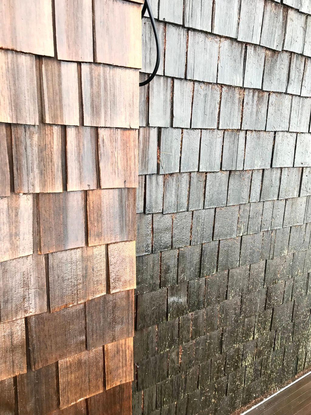 pressure washer cleaning roof