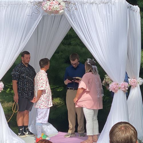 Zakary need a great job officiating our wedding.