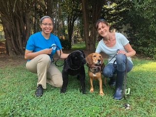 Kaya, Ann, Lucy after class at Pet Med Plus