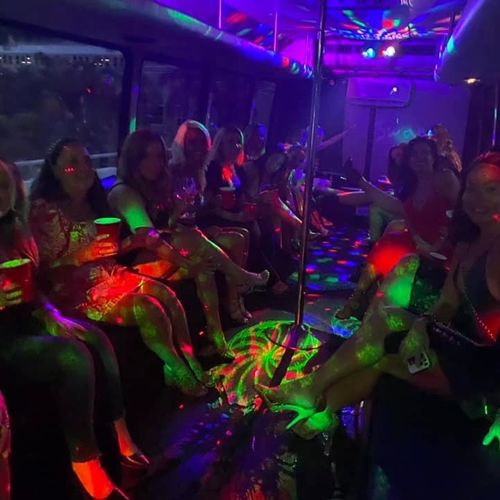 The vibe party bus was extra fun with lots of spac