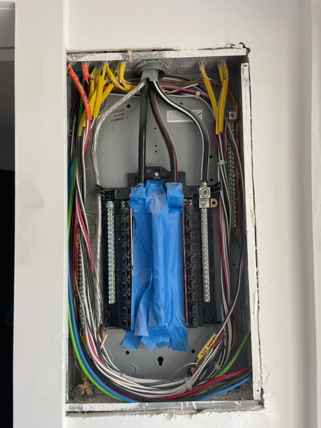 Roughed in electrical panel for residential additi
