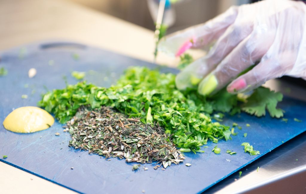 Chopping Up Herbs 