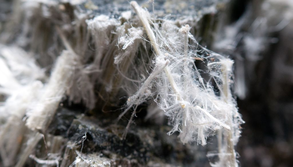 up close look of asbestos