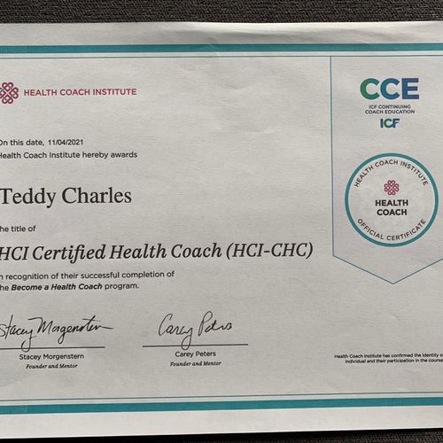 HCI Health Coach certificate