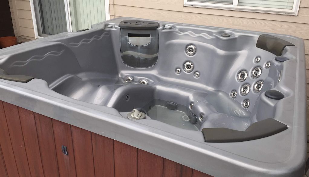 empty hot tub before moving
