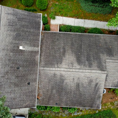 Picture of the roof capture by drone.