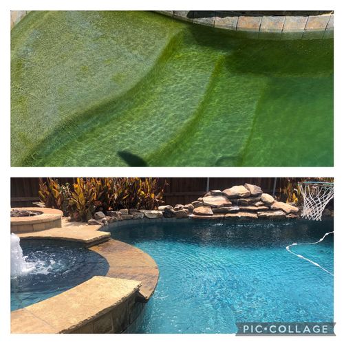 My pool was extremely green with algae. I was very