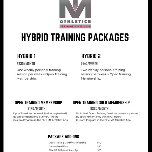 hybrid personal training and add-ons