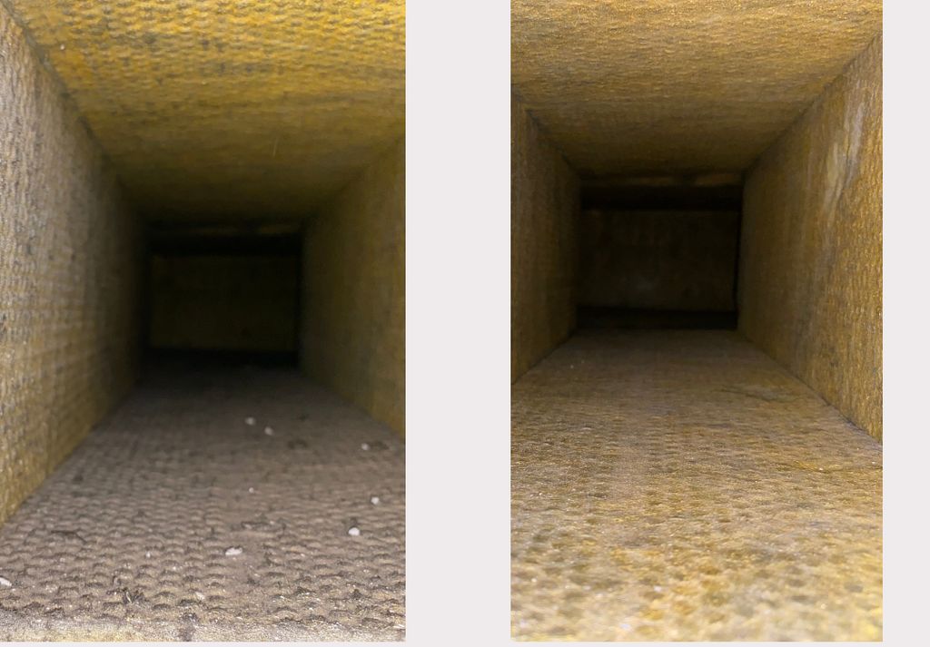 the old kind of duct system, supply cleaning. 
