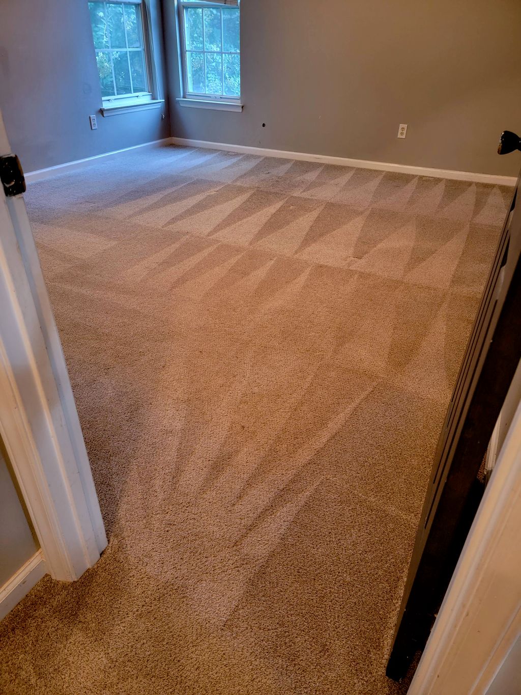 Hot Water Carpet Extraction - Bed#1