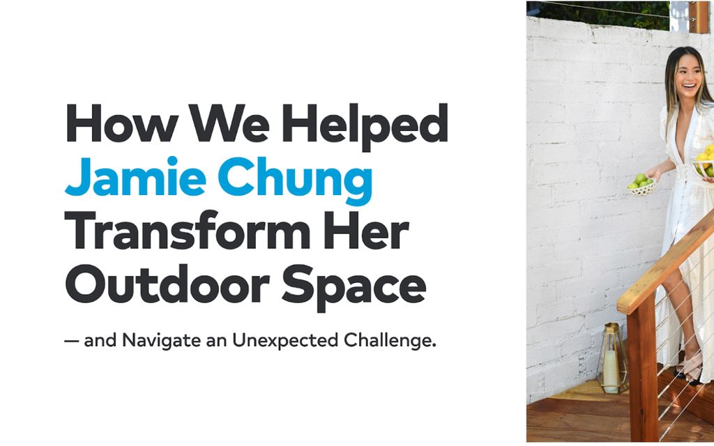 Actor Jamie Chung’s deck remodel reveal.