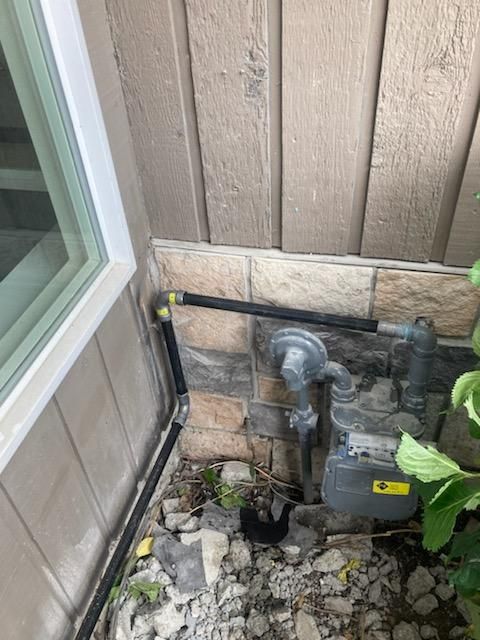 Cutout the rotted gas line and replaced with new b