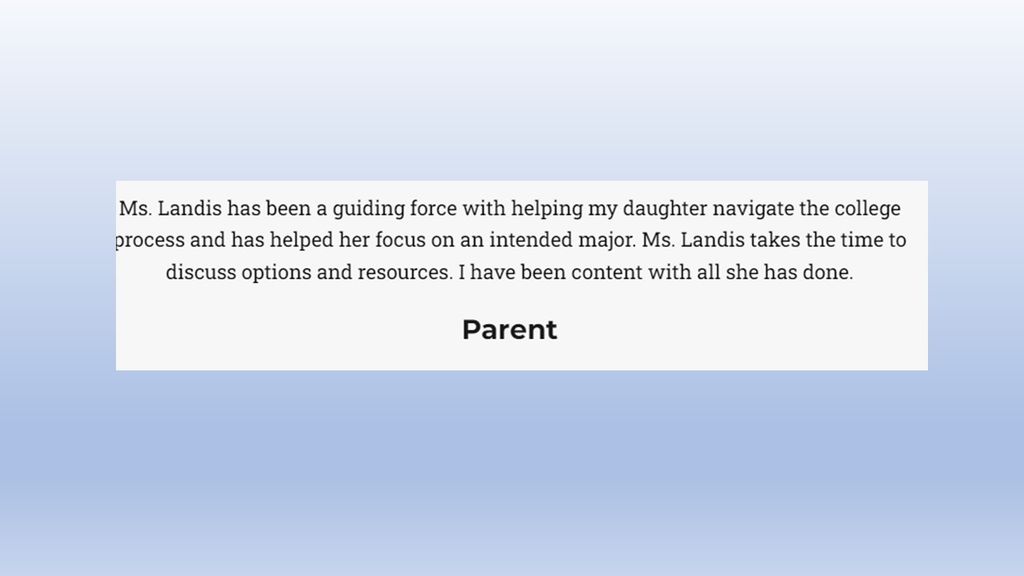 Parent Testimonial