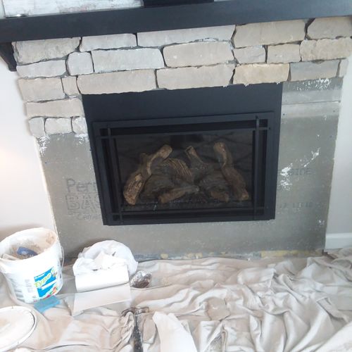 Project #2-Fireplace Remodel-Brick phase