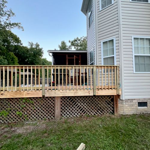 New deck railing installed so home can be sold!!! 