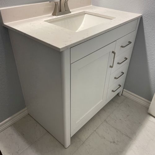 They did a FANTASTIC job with my vanity install an