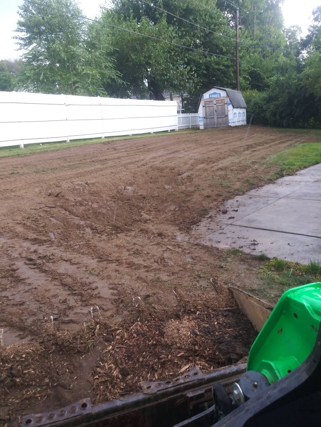 customers yard leveled and graded 