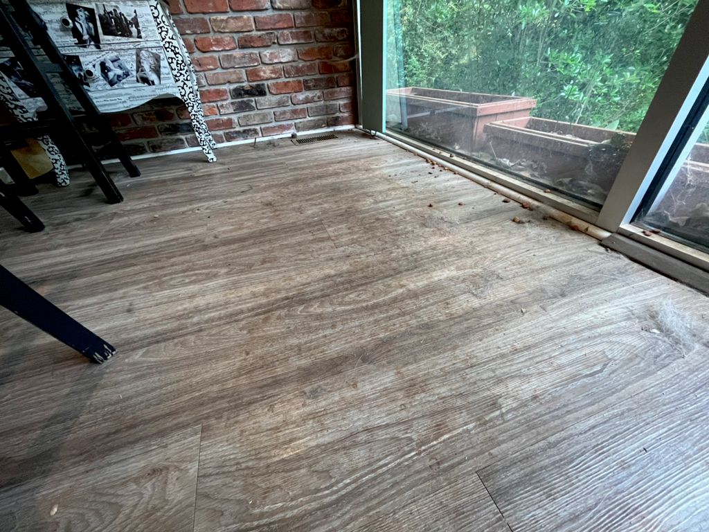 Before cleaning/ sweeping and moping 
