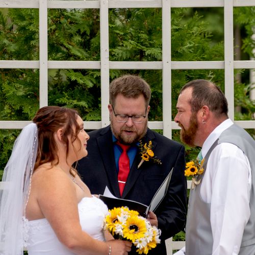Mitch was our wedding officiant and we were so thr