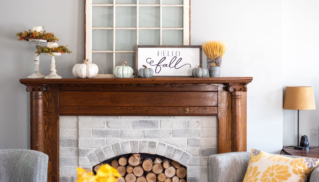 fireplace fall decor ideas