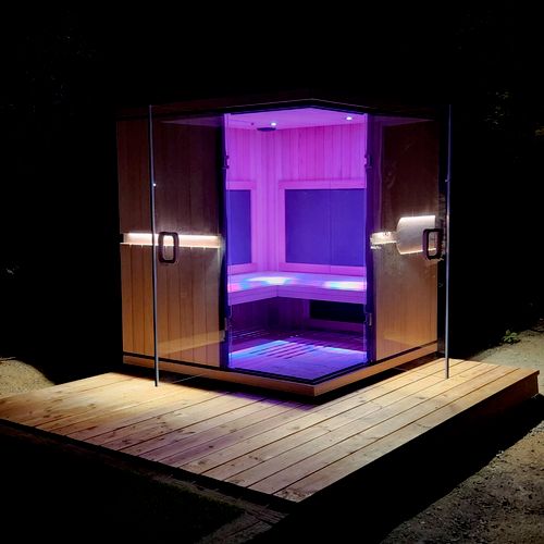Sunlighten sauna build (deck built as well by us)