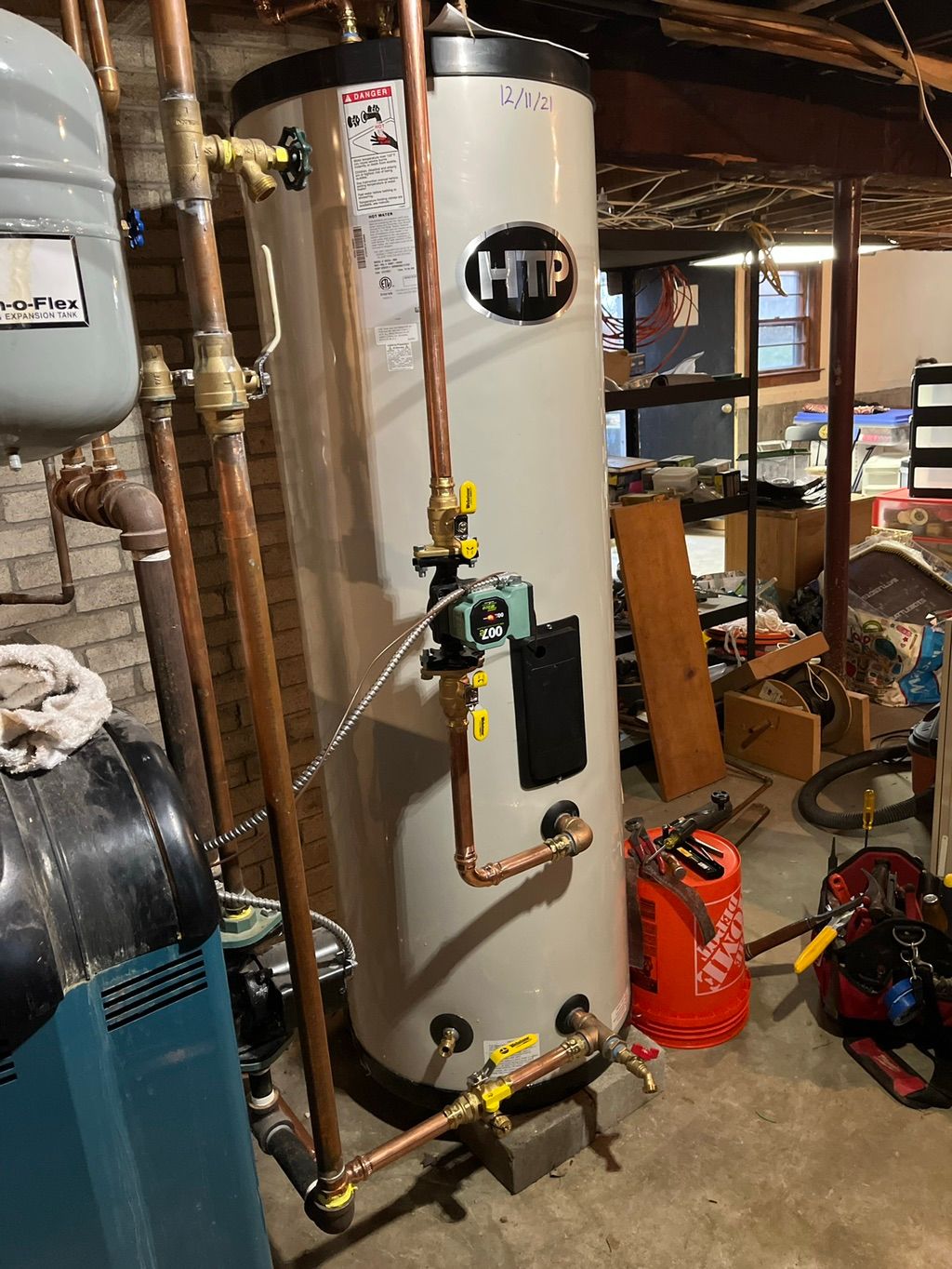 80 gallon indirect water heater installed