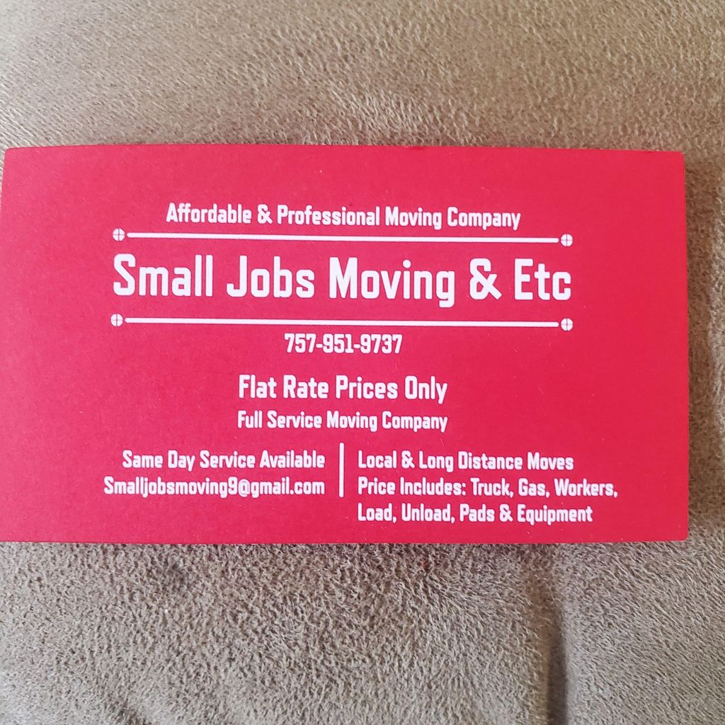 Small Jobs Moving & Etc.