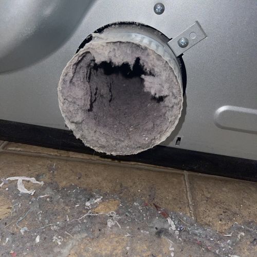 Very dirty dryer vent and dryer connection