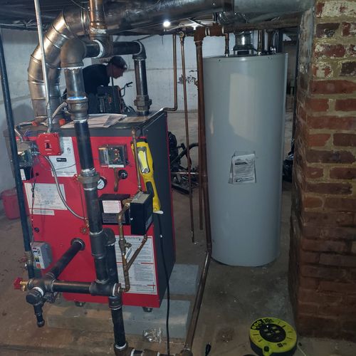 flood replacement  steam boiler and water heater
