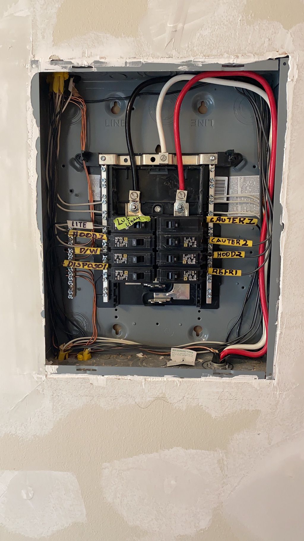 Change of electrical panel, change of lights and e