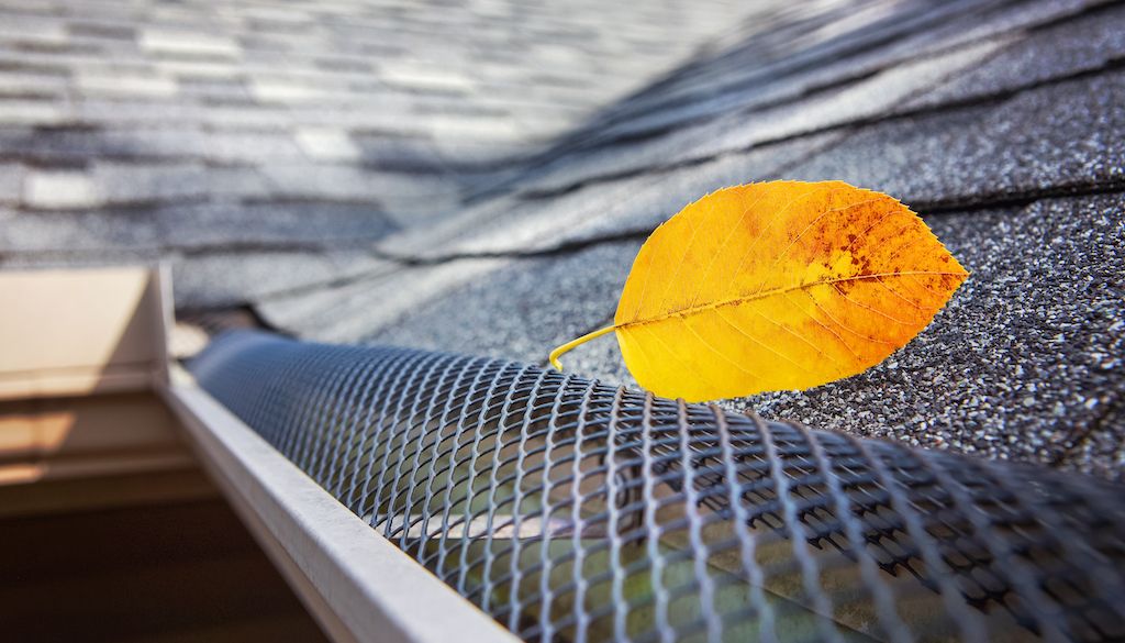 gutter guard on roof