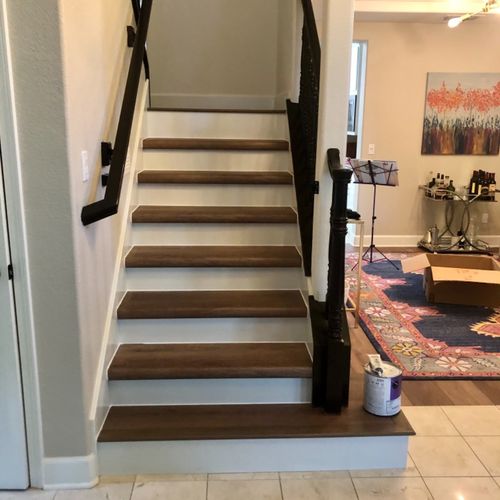Jon and company removed carpet and installed stair