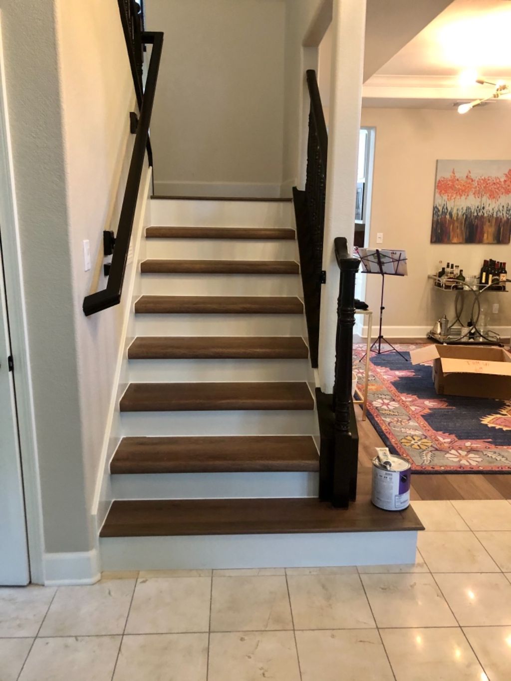 Jon and company removed carpet and installed stair