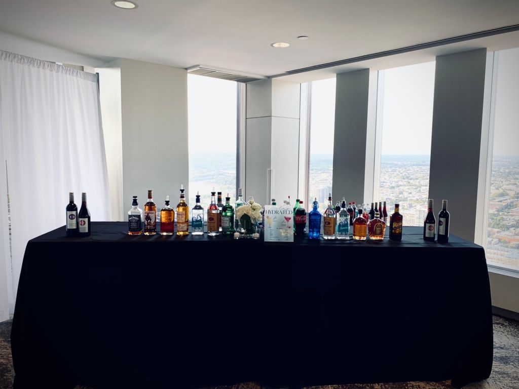 Bar setup for corporate event