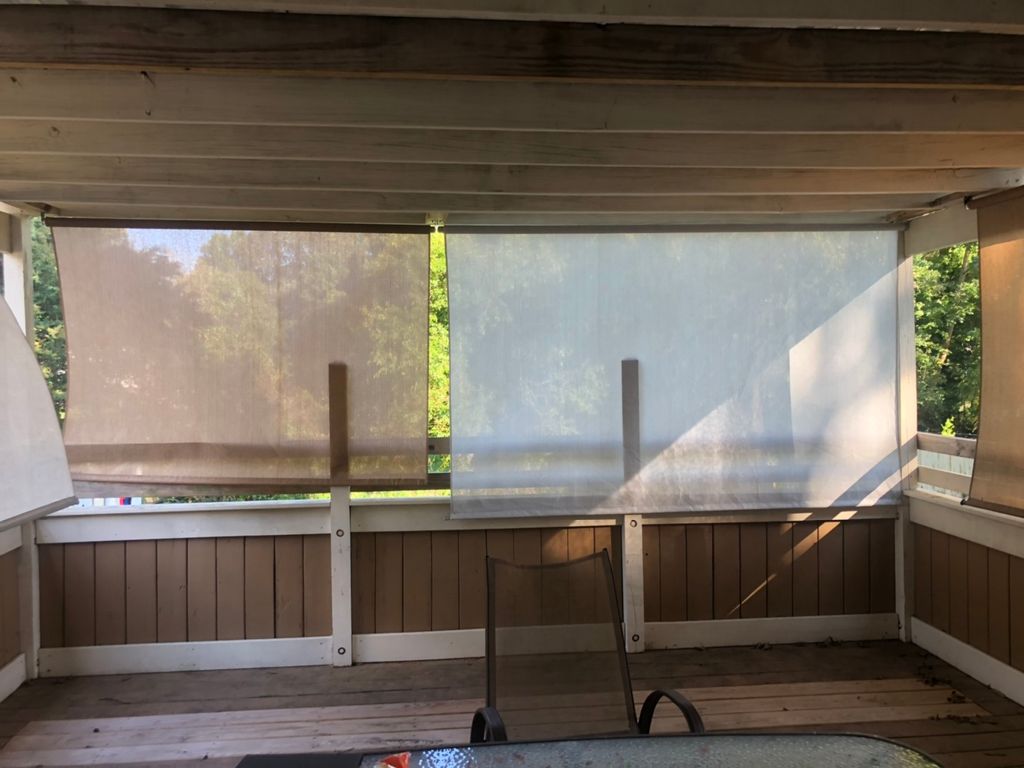 Installed patio outdoor shades
