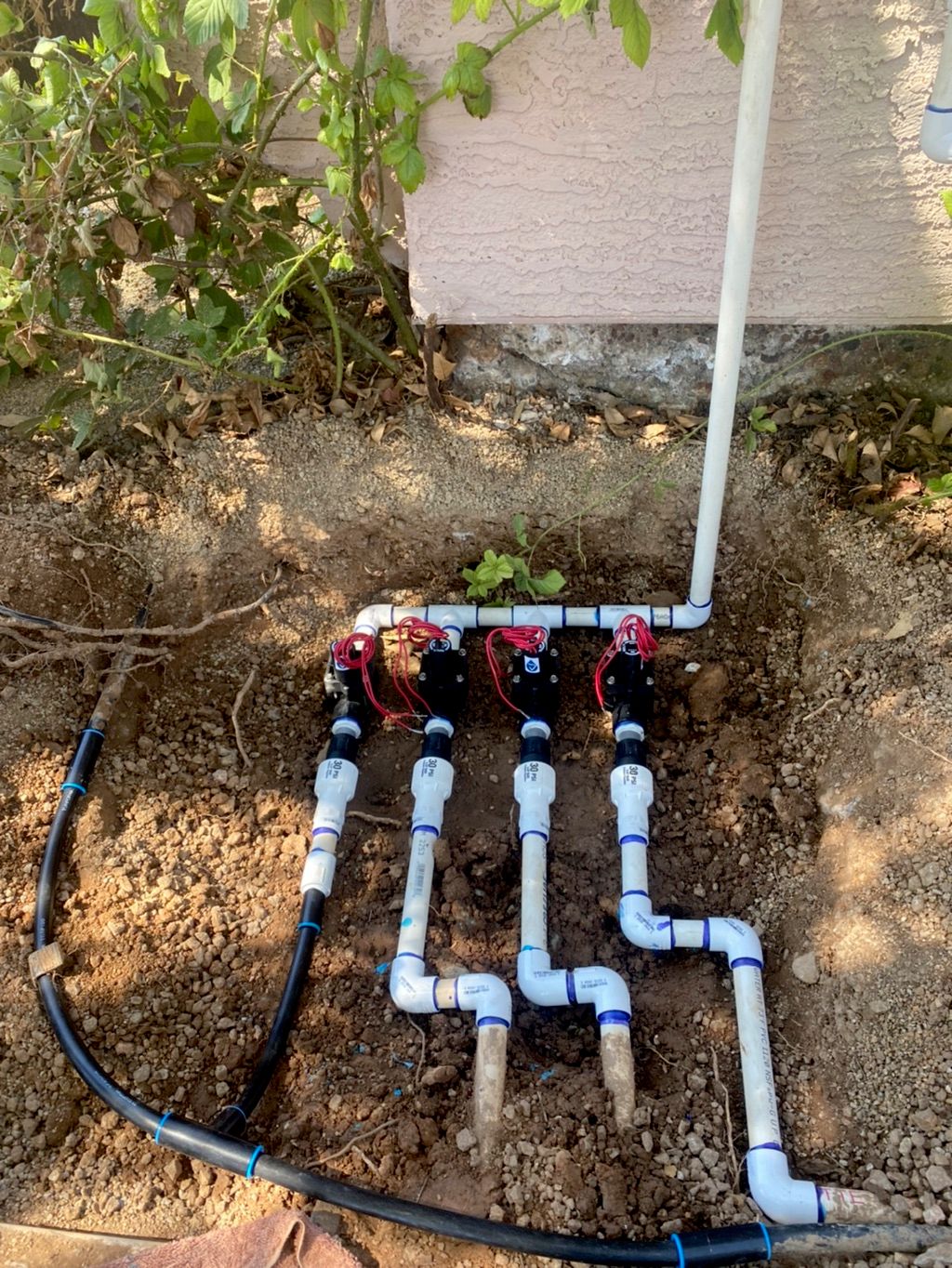 After: properly installed inground manifold