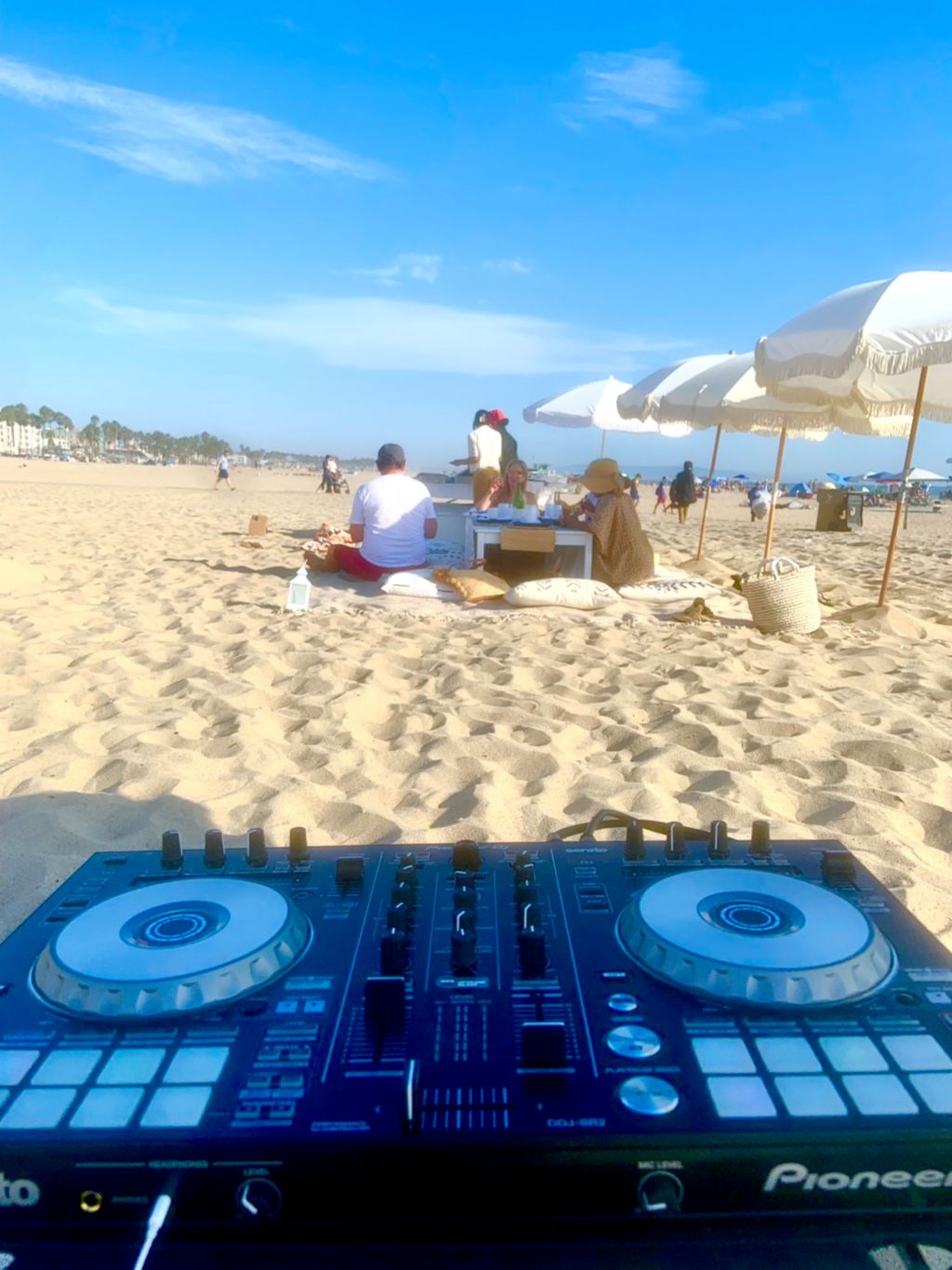 DJing in Santa Monica Beach for a private party