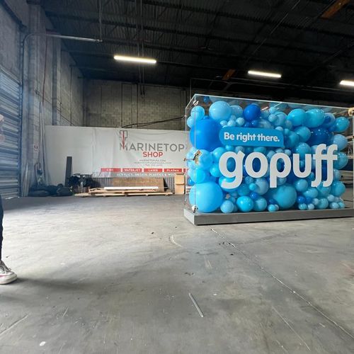 Huge Acrylic box for a Gopuff event