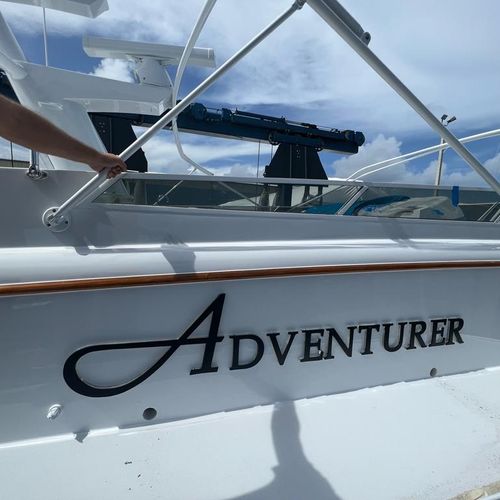 Aluminum and Acrylic name for a Yacht