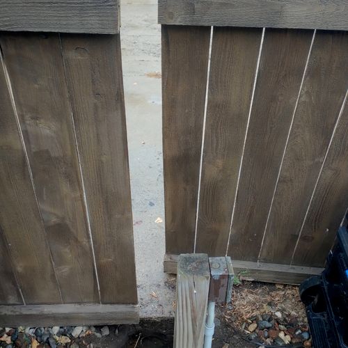 fence post repair before 