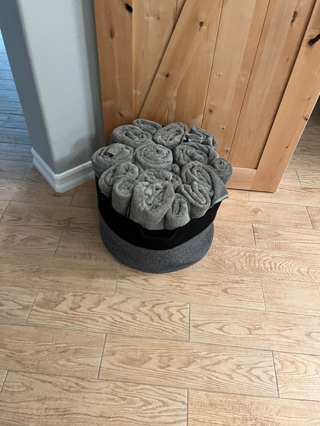 Towels folded and organized