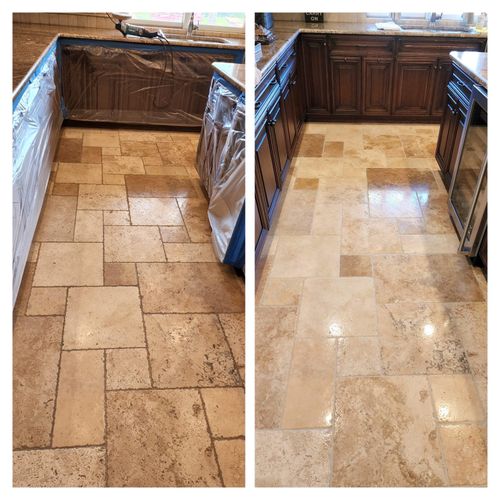 VICOR cleaned our natural stone and it looked amaz