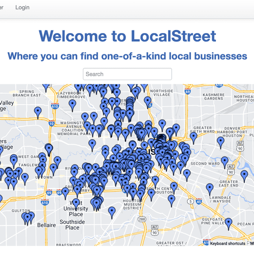 localstreetapp.com website.  Find local businesses