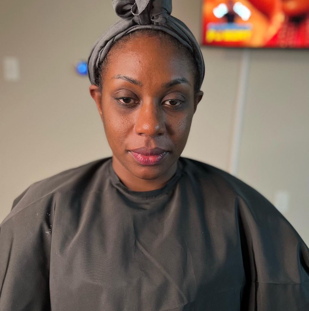  Before full face makeup 