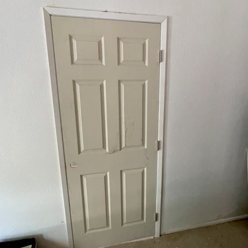 Door installation- painting and patching was not p
