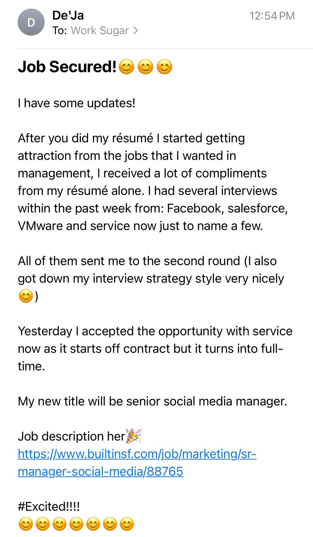 Resume + LinkedIn GlowUp!🙌 Email received 9/24/22