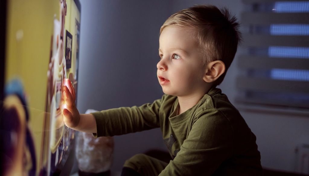 child fingerprints on TV