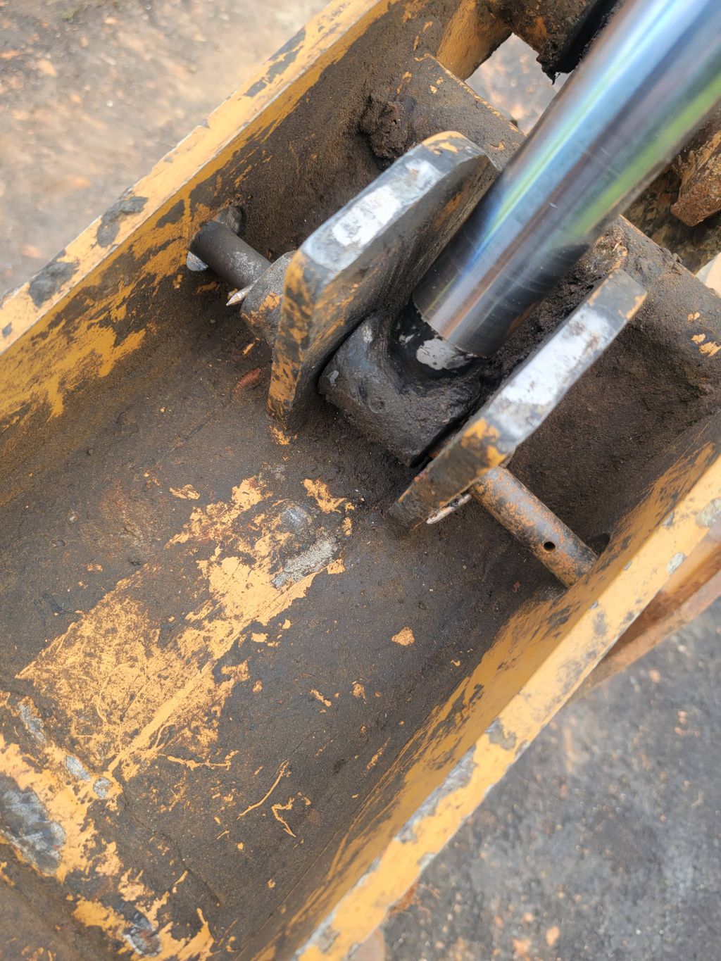 Repair work on construction equipment